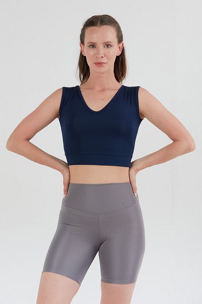 Fulla Moda Basic V-Neck Crop Body