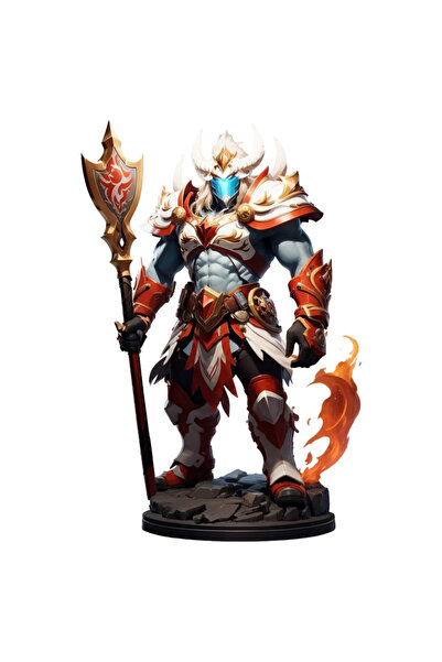 INOVATIX Set de 8 piese, autocolant Luptător legendar cu suliță, INOVATIX®. 6 cm