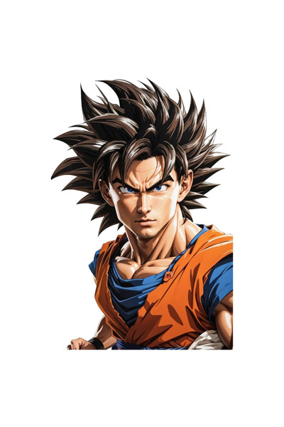 INOVATIX Set de 8 piese, autocolant Goku cu păr rebel, INOVATIX®. 6 cm