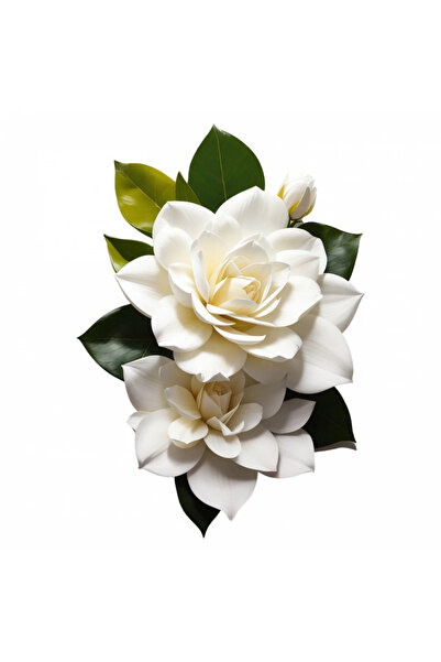 INOVATIX Set de 8 autocolante cu flori de gardenie, INOVATIX®. 6 cm