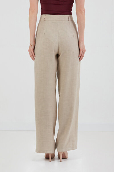 Fulla Moda Düğmeli Yüksek Bel Palazzo Pantolon