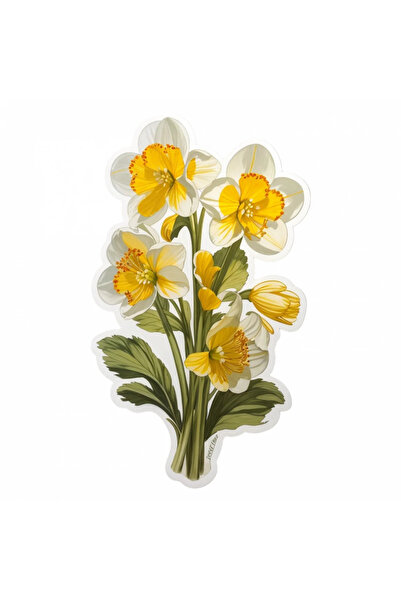 INOVATIX Set de 8 autocolante flori Cuib de cuc, INOVATIX®. 6 cm