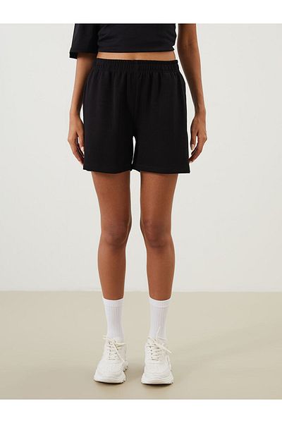 LC Waikiki Koor Black Women's Shorts with Elastic Waist