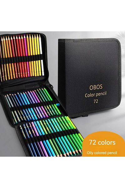 Choice 72 Oil colors bag 200/120/72/48 Colored Pencils Oil / Watercolor Color Pencils with Cloth Bag For Pr
