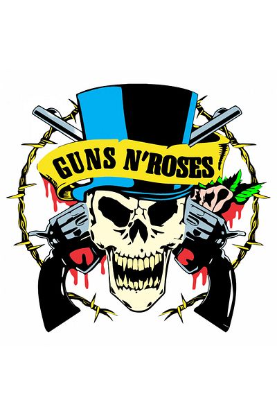 INOVATIX Set de 8, craniu Guns N' Roses cu autocolant Guns, INOVATIX®. 6 cm