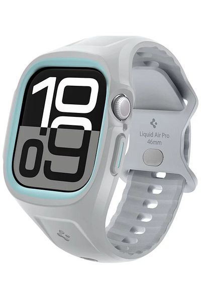 Spigen Liquid Air Pro for Apple Watch Series 10 (46mm) Case with Band Strap - Gray