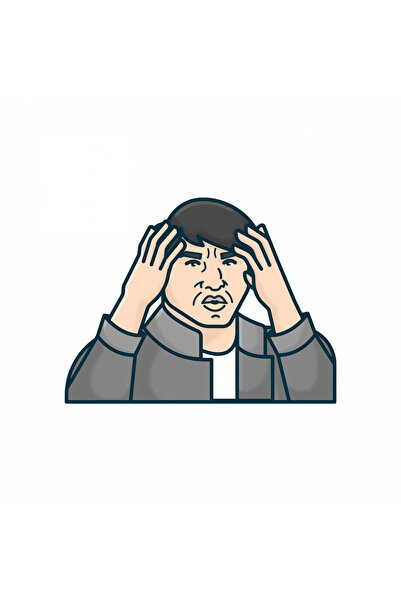 INOVATIX Set de 8 autocolante Jackie Chan Confused Meme, INOVATIX®. 6 cm