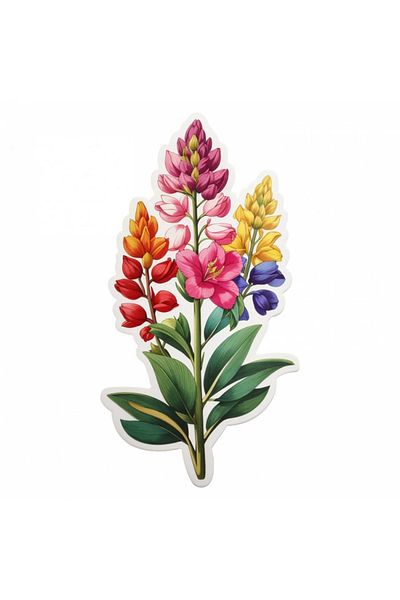 INOVATIX Set de 8 bucăți, autocolant cu flori de lupin, INOVATIX®. 6 cm