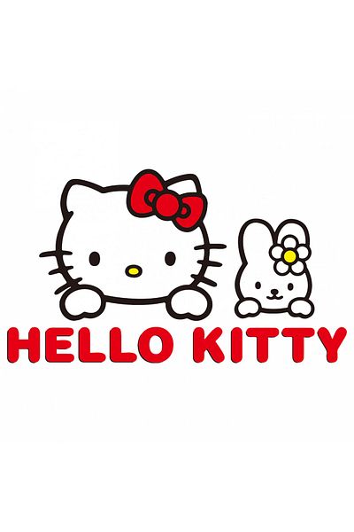 INOVATIX Set de 8 piese, autocolant cu logo-ul Hello Kitty, INOVATIX®. 6 cm