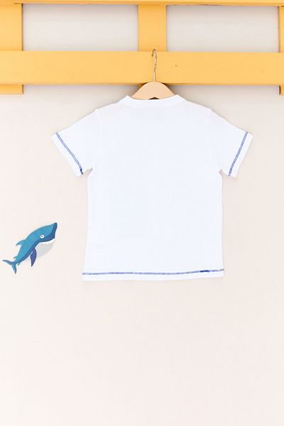 Fulla Moda Tricou pentru băiat 100% bumbac cu imprimeu Think