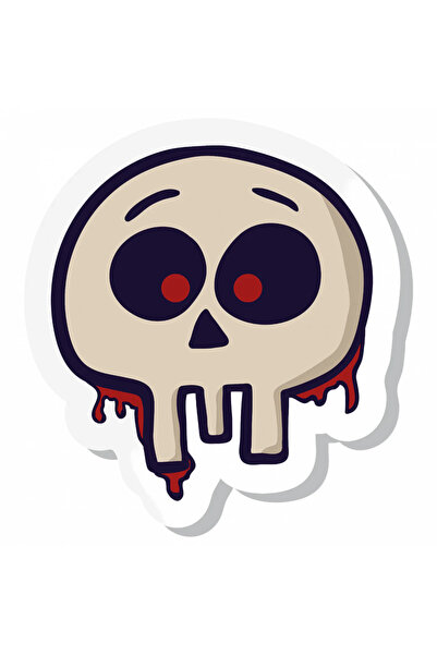 INOVATIX Set of 8 pieces, Bloody Skull Sticker, INOVATIX®. 6 cm