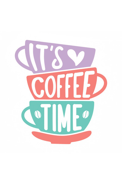 INOVATIX Set de 8 piese, Autocolant E ora cafelei, INOVATIX®. 6 cm