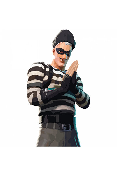 INOVATIX Set de 8 piese, autocolant Jonesy Fortnite, INOVATIX®. 6 cm