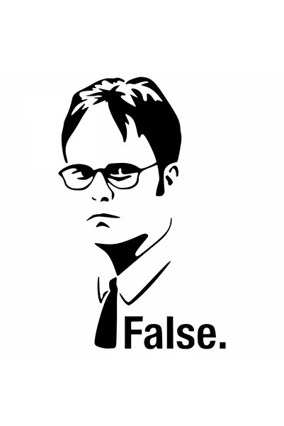 INOVATIX Set de 8 piese, Autocolant False The Office, INOVATIX®. 6 cm