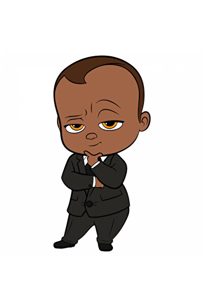 INOVATIX Set de 8 autocolante cu filmul Boss Baby, INOVATIX®. 6 cm