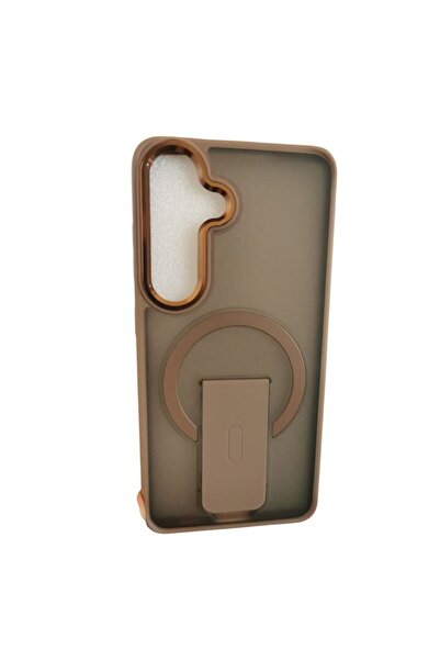 Gtech Flickstand Magsafe Case, Compatible with Samsung Galaxy S25, TPU Polycarbonate, Frosted, Brown
