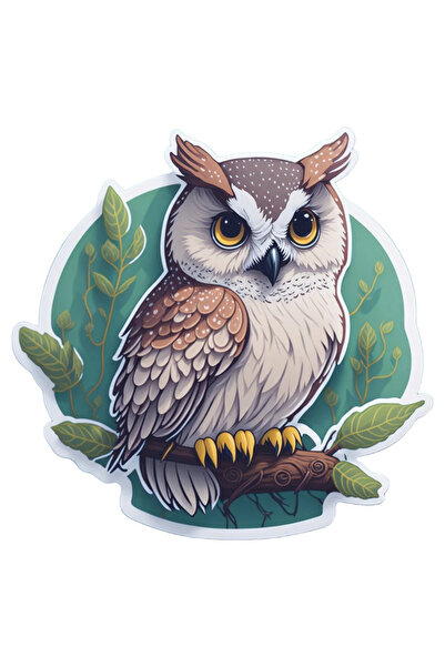 INOVATIX Set de 8 piese, autocolant bufniță în copac, INOVATIX®. 6 cm