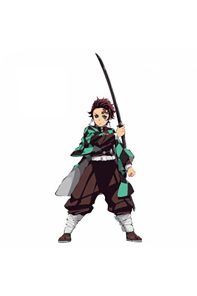 INOVATIX Set de 8 piese, autocolant Demon Slayer Tanjiro războinic Kamado, INOVATIX®. 6 cm