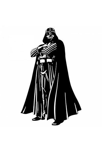 INOVATIX Set de 8 piese, autocolant Darth Vader Star Wars în poziția dreaptă, INOVATIX®. 6 cm