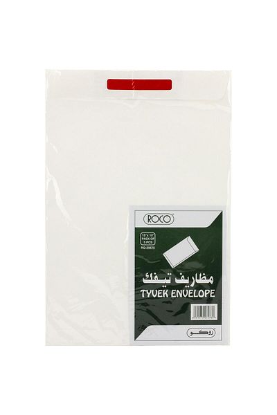Roco ظرف أمان - ١٠ × ١٥ بوصة، مصنوع من مادة تايفك المقاومة للتمزق، ذاتي اللصق، أبيض
