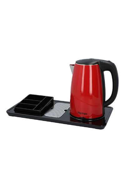 HOMİX 1800W Chinese Tianpeng Controller Electric Kettle with Tray Red and Black 1.7 Liter