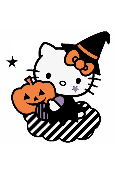 INOVATIX Set de 8 piese, autocolant Hello Kitty cu dovleac de Halloween, INOV...