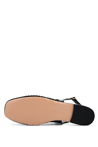 Tamer Tanca Women's Leather & Textile Black Patent Leather Ballerina Shoes