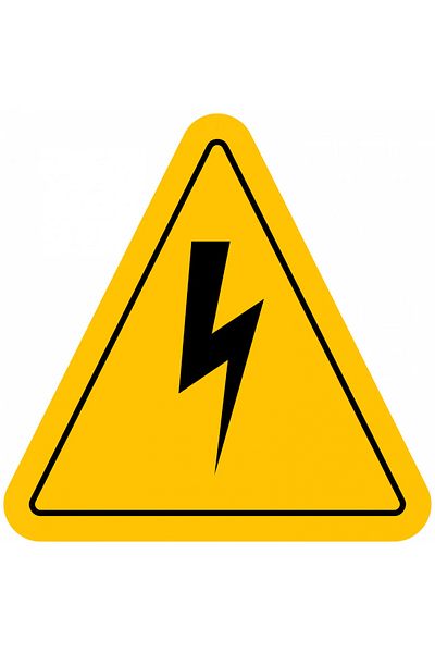 INOVATIX Set de 8 bucăți, autocolant Simbol indicator Avertisment electric, INOVATIX®. 6 cm