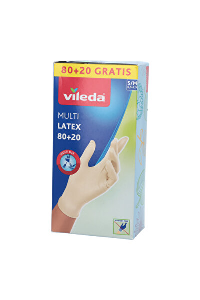 Liveda 100-Piece Disposable Multi-Purpose Latex Gloves Cream Small/Medium