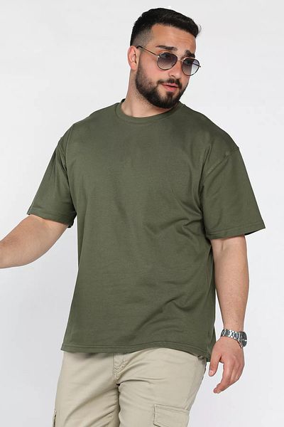 MİSHAR İTALİA Ανδρικό T-Shirt Khaki Crew Neck