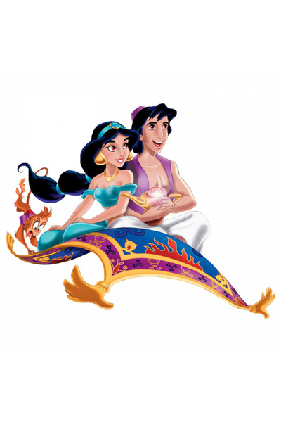 INOVATIX Set de 8 piese, autocolant Aladdin și Prințesa Jasmine pe covorul ma...