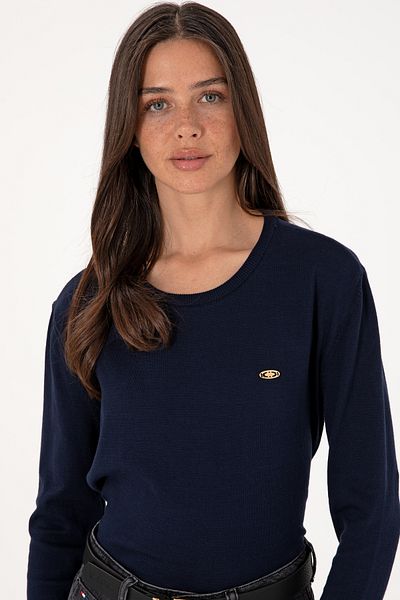 U.S. Polo Assn. Women's Navy Blue Basic Sweater 50288951-Vr033