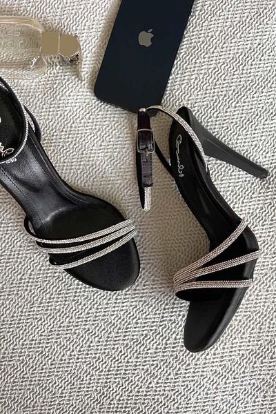 Bambi Černé dámské večerní společenské boty K05426195438