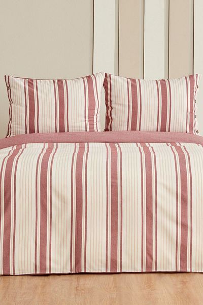Anemons Double Yarn Dyed Natural Duvet Cover Set