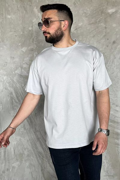 MİSHAR İTALİA Ανδρικό T-Shirt με γκρι λαιμόκοψη