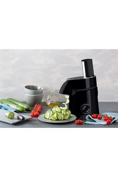 HOMİX 200W Durable 6-Steel Disc Blade Salad Maker Black