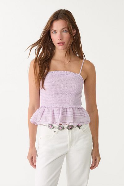 Stradivarius Strappy top with ruffles