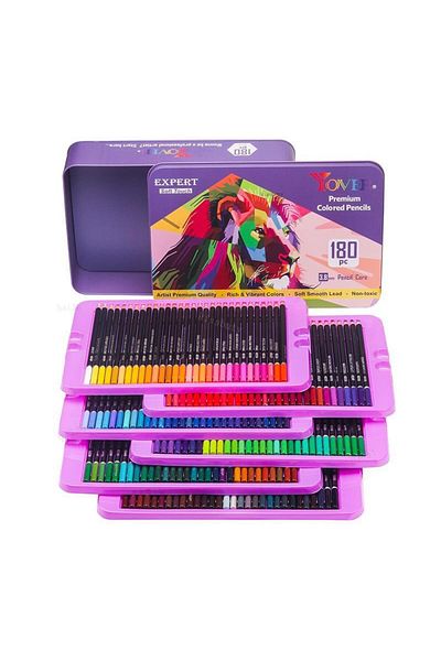 Choice 180 Oil -Purple KALOUR 180 Colors Professional Colored Pencils Set Fine Art Drawing Non-toxic Oil Pe