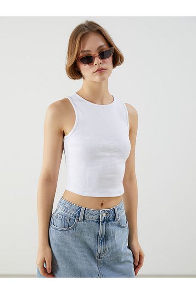 LC Waikiki New Season Crew Neck Women's Crop - S5Gr95Z8
