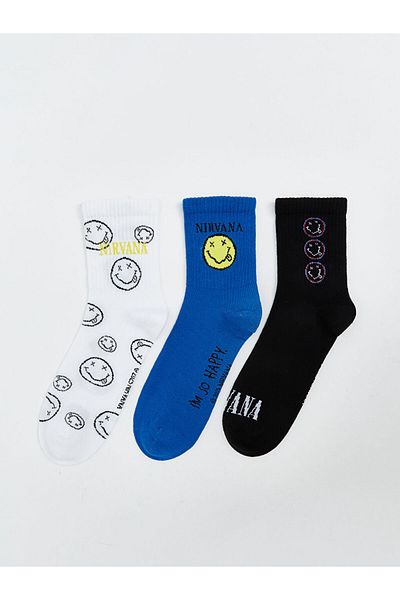 LC Waikiki Lcw Accessories Mixed Printed Men's Socks 3-Piece