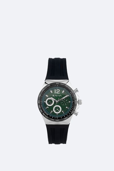 Avva Men's Black Silicone Watch B009031
