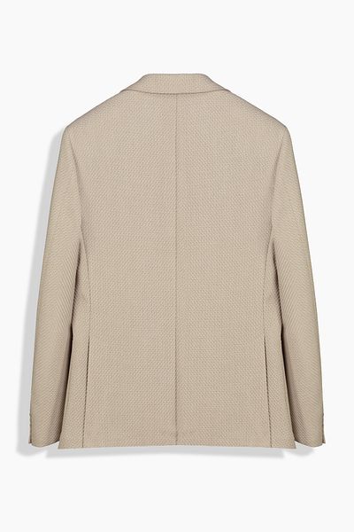 Sarar Interview Men's Woven Fabric Sports Bag Pocket Slim Beige Jacket