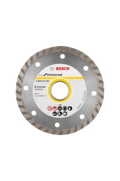Bosch Turbo Diamond Cutting Disc Silver 115 x 22.23mm