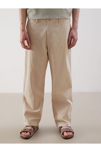 LC Waikiki Xside Beige Comfortable Fit Gabardine Men's Trousers