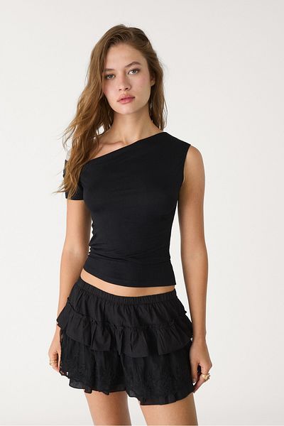 Stradivarius Asymmetrical neckline top