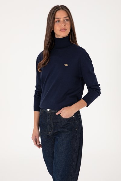 U.S. Polo Assn. Pulover de bază pentru femei, albastru marin 50288974-VR033