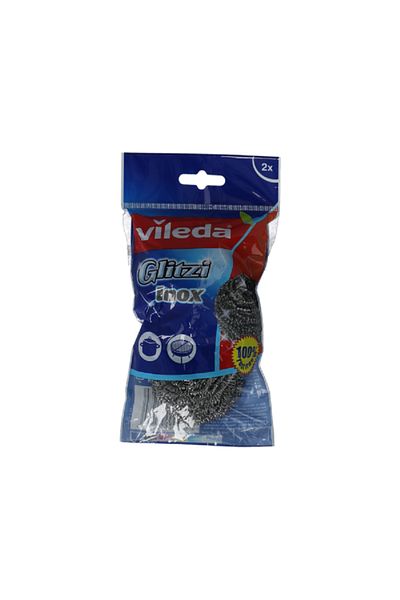 Liveda 2-Piece Glitzi Durable Stainless Steel Spiral Scourer Silver