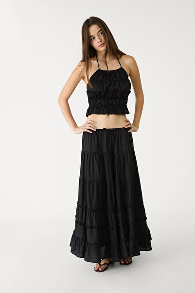 Stradivarius Sırtı Açık Halter Top