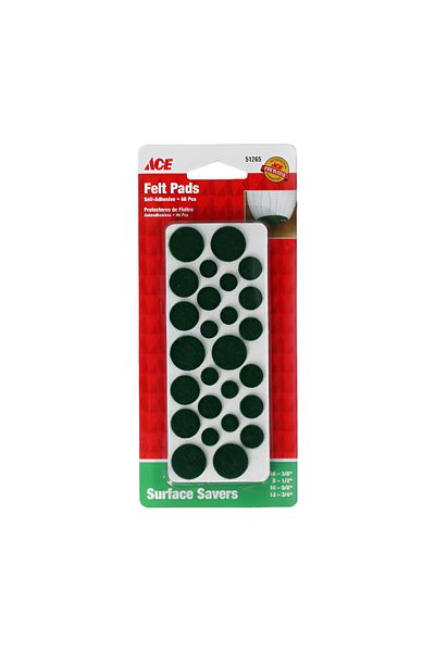 ACE 46-Piece Assorted Self-Adhesive Round Protective Felt Pads