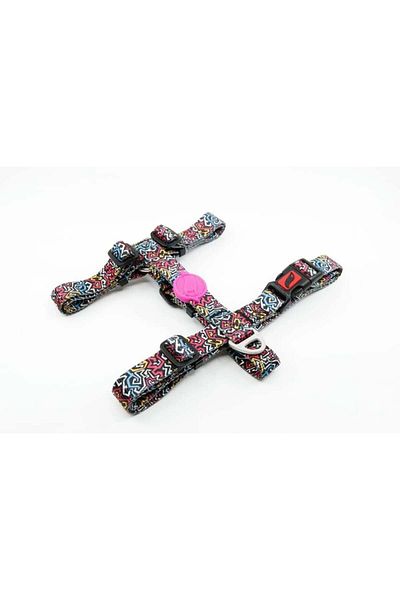 Astorpet dog harness with safety lock, polyester/plastic, multicolor, L